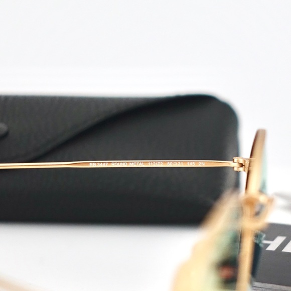 Ray Ban Round Gold Copper Mirror RB3447 - Picture 7 of 8